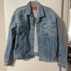 Oversized Distressed Jean Jacket